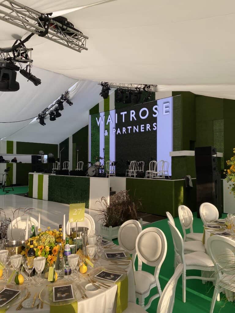 Waitrose Corporate Event Bigabox LED Screen, lighting and staging