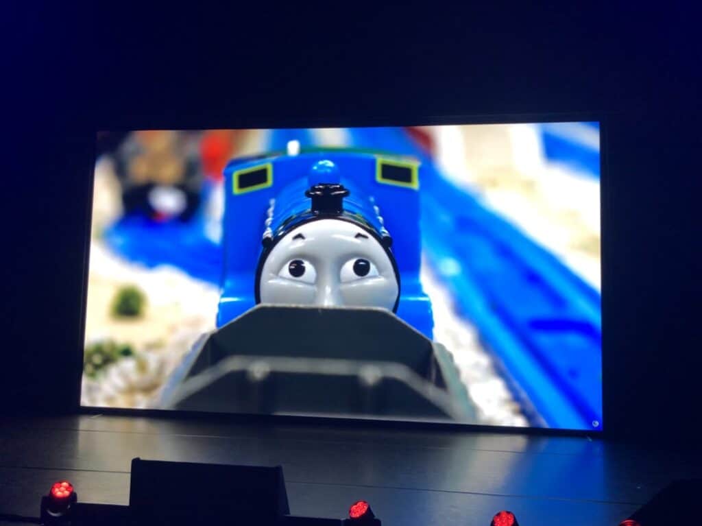 Thomas the Tank Engine showing on a large LED Video wall